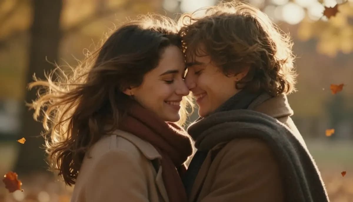 AI-generated hug video with warm emotional facial expressions