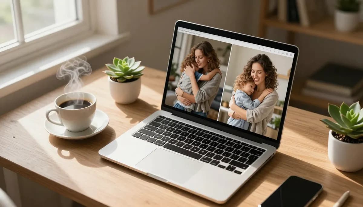 Simple one-click AI hug video generation interface