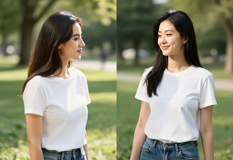 AI combining two photos to create a natural hugging animation