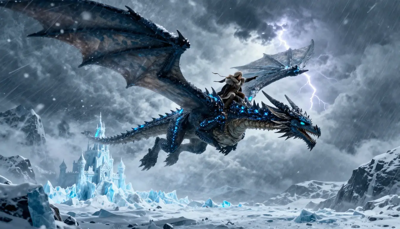 AI-generated fantasy scene with dramatic lighting, magical elements, and epic scale showing a fantastical environment