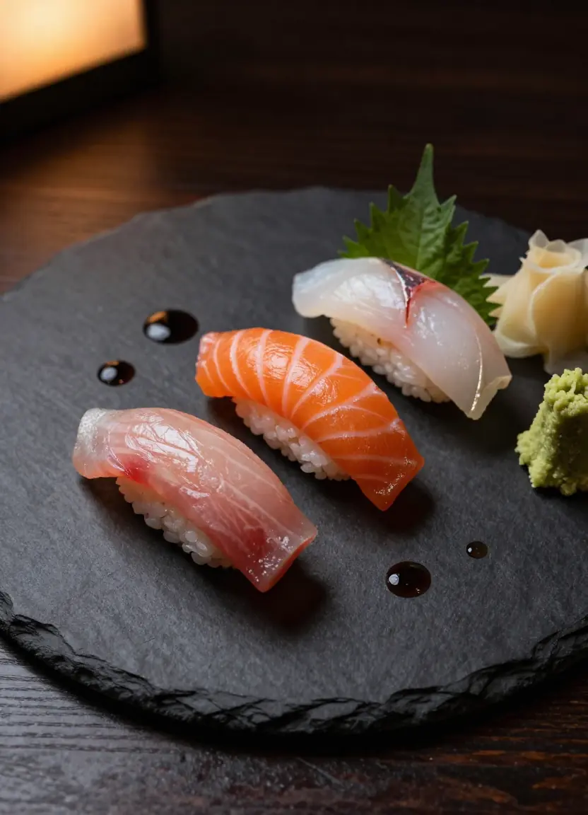 AI-generated food photography showing vibrant colors, detailed textures, and professional studio lighting on culinary subjects