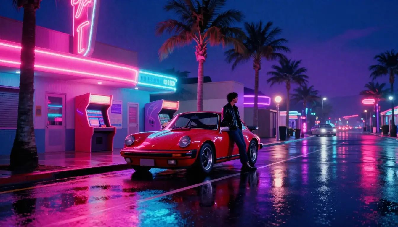 AI-generated vintage-style image with period-accurate color grading, film grain, and retro aesthetic elements