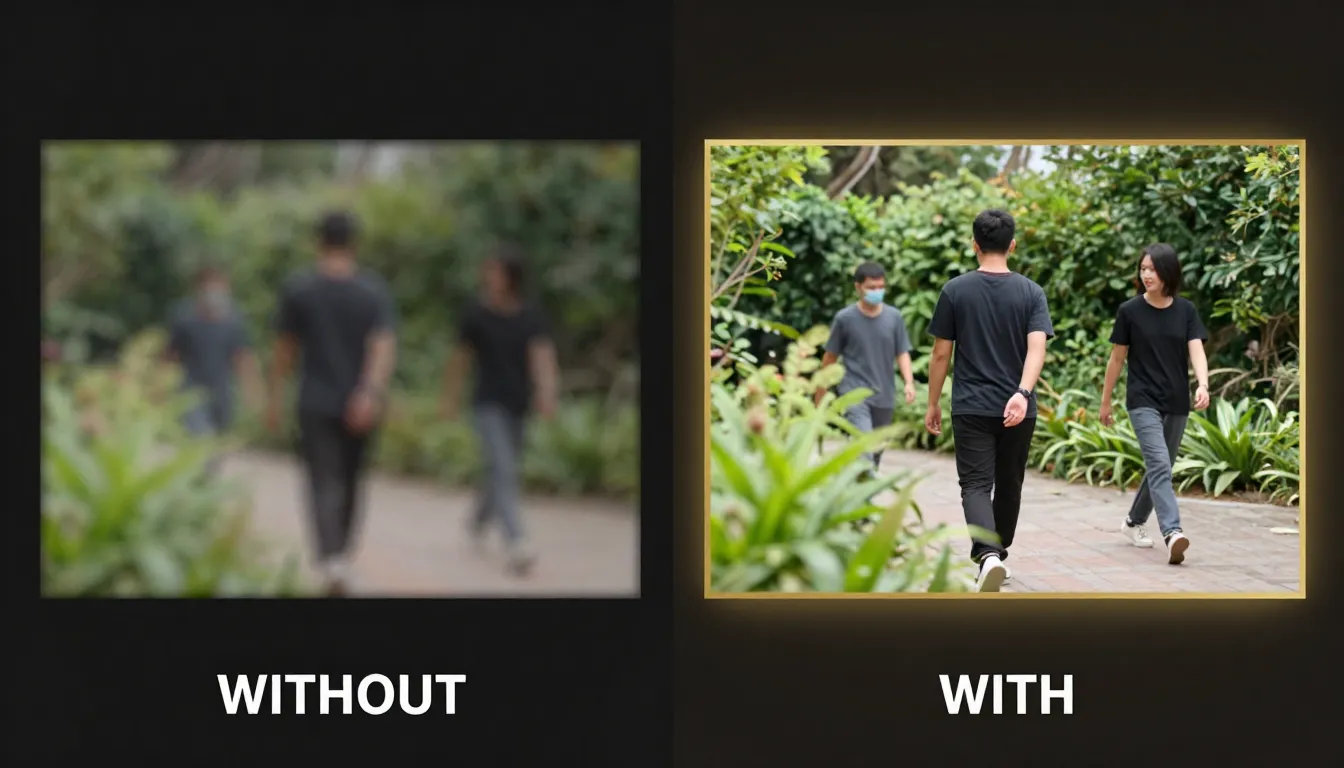 Before and after comparison showing the same AI video prompt with a low-quality first frame producing artifacts and inconsistencies versus a high-quality first frame producing clean, professional video output