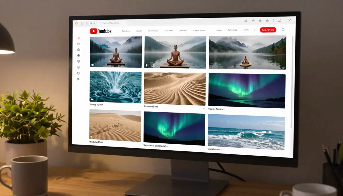Examples of faceless YouTube channel content created with AI video generation across meditation, education, and storytelling niches