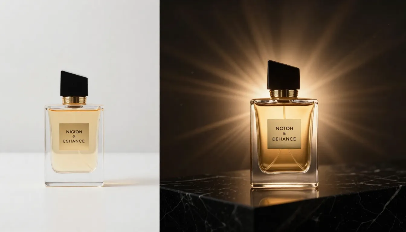 Product photo transformed into dynamic video with camera orbit, studio lighting, and premium commercial motion