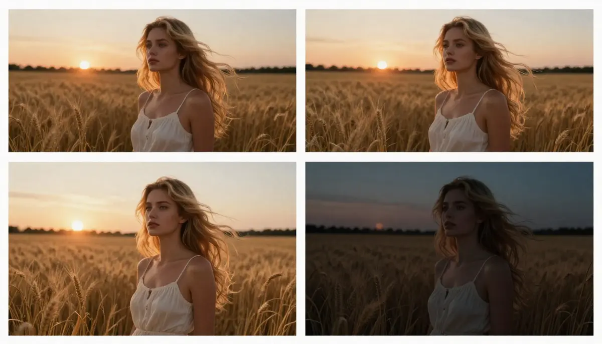 Side-by-side comparison of the same scene generated by four different AI video tools showing quality differences