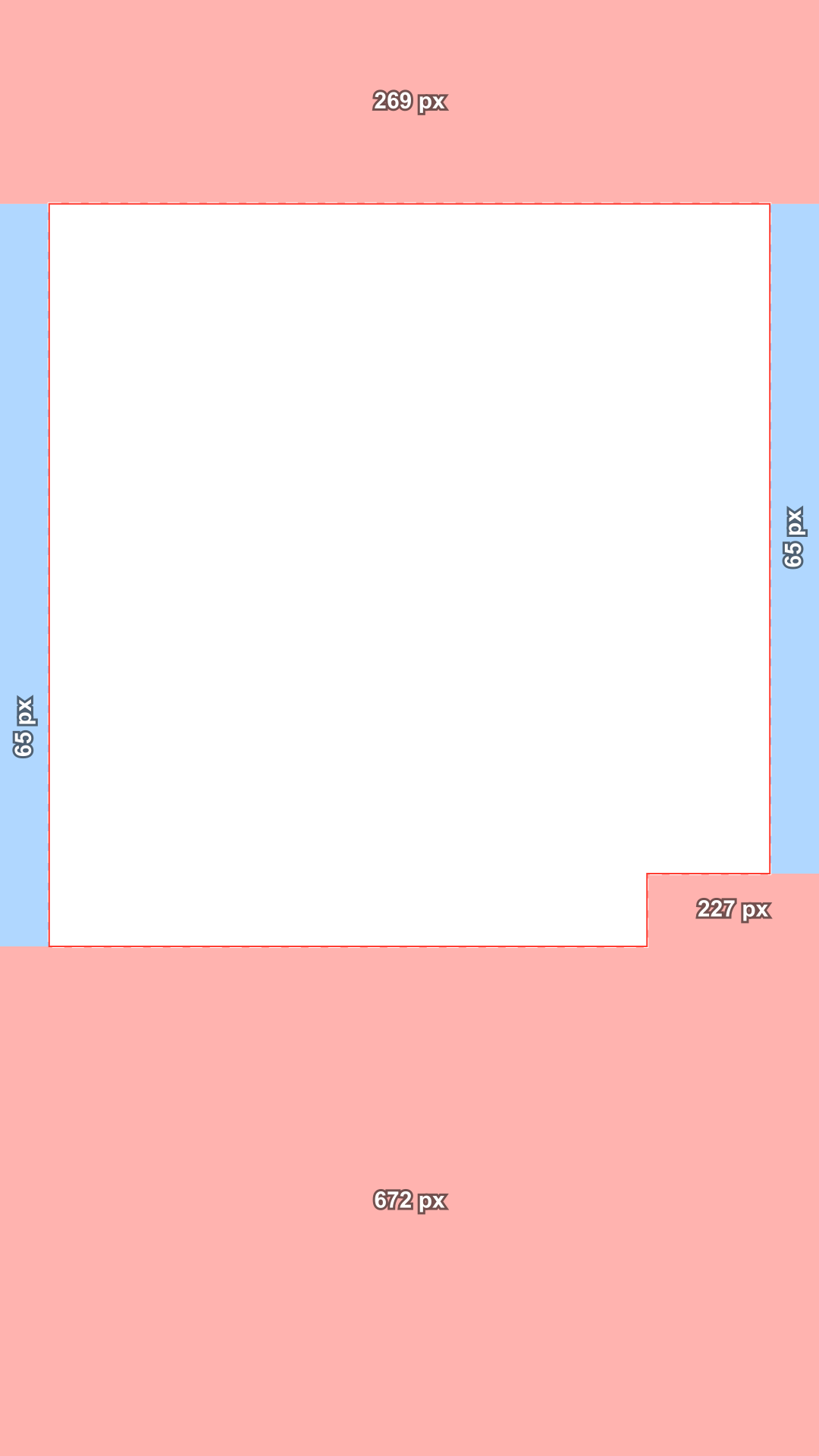 Instagram Stories safe zone template, shaded, transparent PNG